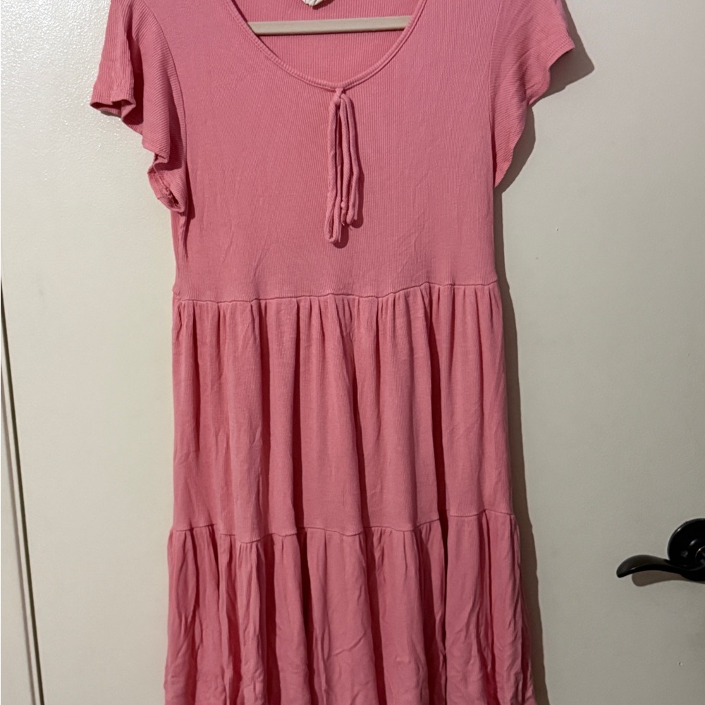 See You Monday Ribbed Pink Top